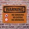 Signmission No Smoking No Eating No Drinking OSHA Warning Sign, Plastic, 10in W x 7in L, 2PK OS-2PACK-WS-P-710-L-12712 - alternate 4